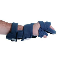 Patterson Medical Supply Contracture Wrist / Hand / Finger Orthosis Rolyan® HANZ™ Antimicrobial Fabric Left Hand Blue Medium