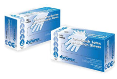 Dynarex Exam Glove Safe-Touch™ Small NonSterile Latex Standard Cuff Length Fully Textured Ivory Not Chemo Approved - M-575153-4213 - Case of 10