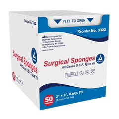 Dynarex Gauze Sponge Dynarex® Gauze 8-Ply 2 X 2 Inch Square Sterile