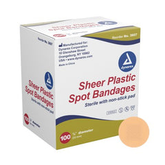 Dynarex Adhesive Spot Bandage Dynarex® 7/8 Inch Plastic Round Tan Sterile