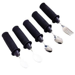 Patterson Medical Supply Teaspoon Sammons Preston® Right-Left Handed / Bendable Black Stainless Steel