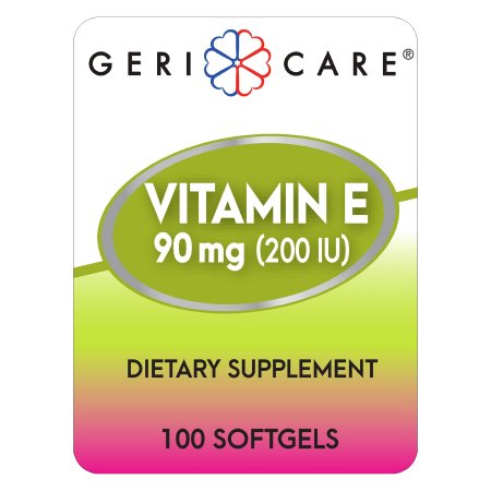 Vitamin Supplement Geri-Care Vitamin E 200 IU Strength Softgel 100 per Bottle