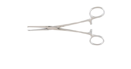 Miltex Hemostatic Forceps Miltex® Lovelace 6-1/4 Inch Length OR Grade German Stainless Steel NonSterile Ratchet Lock Finger Ring Handle Straight Cross Serrated Tips with 1 X 2 Teeth - M-576052-3944 - Each