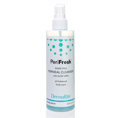 DermaRite Industries Rinse-Free Perineal Wash PeriFresh® Liquid 7.5 oz. Pump Bottle Scented