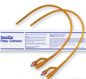 Bard Foley Catheter Bardia® 2-Way 30 cc Balloon 12 Fr. Silicone Coated Latex