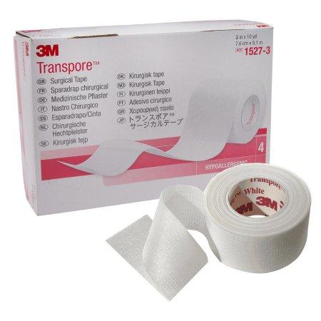 3M Medical Tape 3M™ Transpore™ Water Resistant Plastic 3 Inch X 10 Yard Transparent NonSterile