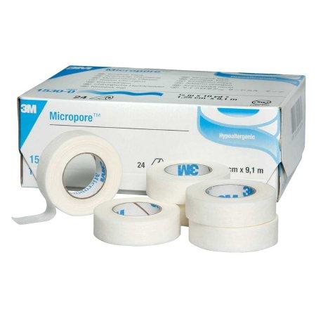 3M Medical Tape 3M™ Micropore™ Skin Friendly Paper 1/2 Inch X 10 Yard White NonSterile