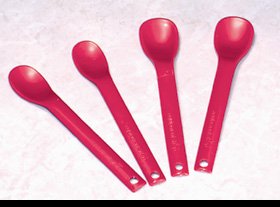 Alimed Spoon Long Handle Maroon Plastic