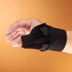 Patterson Medical Supply Thumb Splint Santa Barbara One Size Fits Most Hook and Loop Closure Left or Right Hand Black