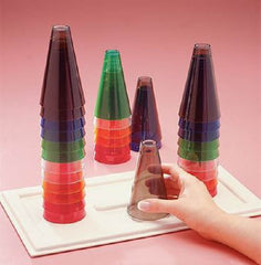 Patterson Medical Supply Stacking Cone Rolyan Blue / Green / Red / Amber / Smoke / and Clear
