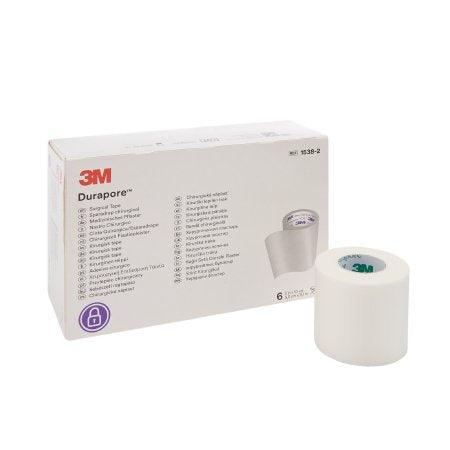 3M Medical Tape 3M™ Durapore™ Silk-Like Cloth 2 Inch X 10 Yard White NonSterile