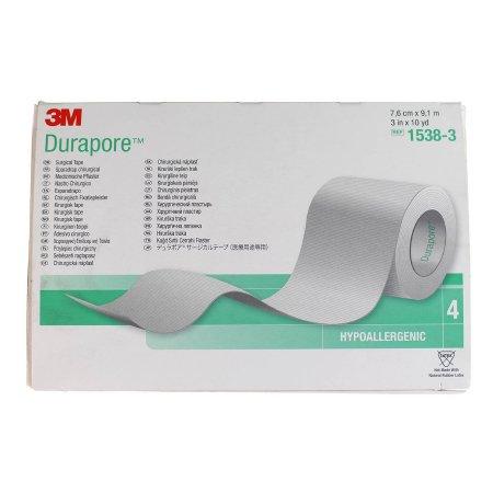 3M Medical Tape 3M™ Durapore™ Silk-Like Cloth 3 Inch X 10 Yard White NonSterile