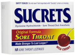 Emerson Healthcare Sore Throat Relief Sucrets™ 2 mg Strength Lozenge 18 per Bag