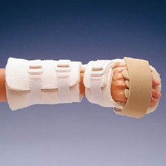 Patterson Medical Supply Palm Protector with Wrist Support Rolyan® Progressive™ Foam Left Hand Beige / White One Size Fits Most