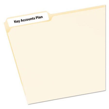 Avery® Mini-Sheets Permanent File Folder Labels, 0.66 x 3.44, White, 12/Sheet, 25 Sheets/Pack