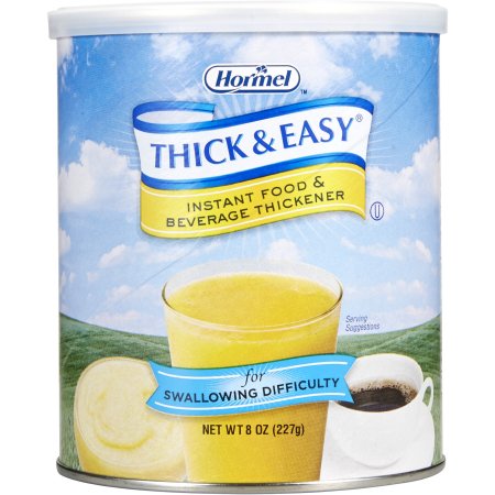 Hormel Food Sales Food and Beverage Thickener Thick & Easy® 8 oz. Canister Unflavored Powder Consistency Varies By Preparation