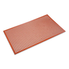 Crown Safewalk-Light Heavy-Duty Anti-Fatigue Mat, Rubber, 36 x 60, Terra Cotta