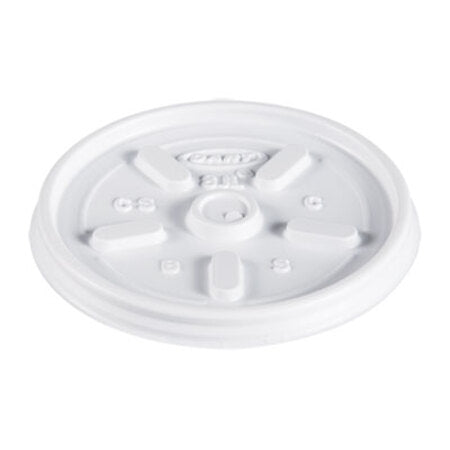 Dart® Plastic Lids, for 8oz Hot/Cold Foam Cups, Vented, 1000 Lids/Carton