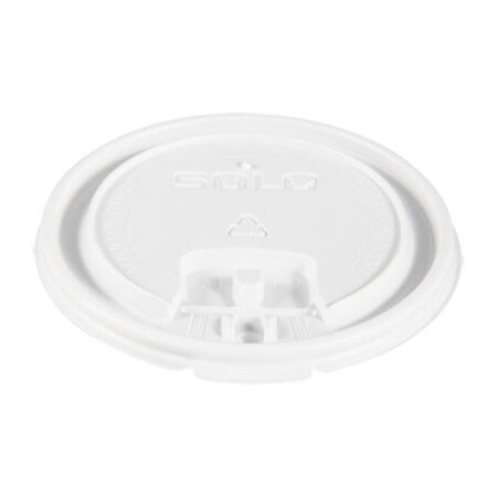 Dart® Lift Back and Lock Tab Cup Lids, 10-24 oz Cups, White, 100/Sleeve, 10 Sleeves/Carton
