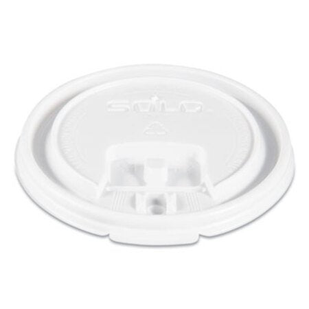 Dart® Lift Back and Lock Tab Cup Lids, for 8oz Cups, White, 100/Sleeve, 10 Sleeves/CT