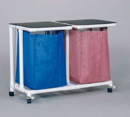 IPU Double Hamper with Bags Standard Jumbo 4 Casters 55 gal. - M-580481-1730 - Each