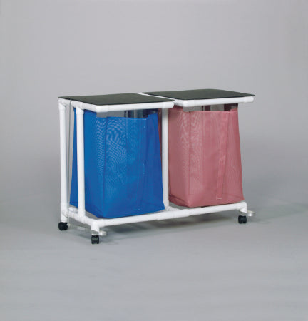 IPU Double Hamper with Bags Standard Jumbo 4 Casters 55 gal. - M-580482-3422 - Each