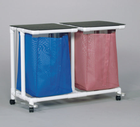 IPU Double Hamper with Bags Standard Jumbo 4 Casters 55 gal. - M-580483-2247 - Each