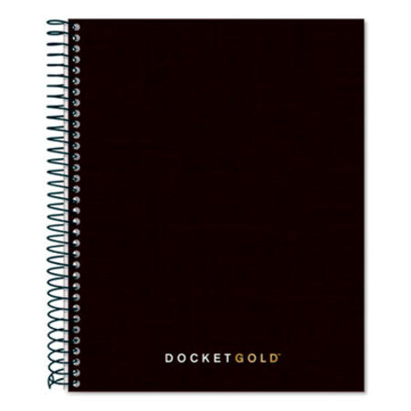 TOPS™ Docket Gold Planners and Project Planners, Narrow, Black, 8.5 x 6.75, 70 Sheets