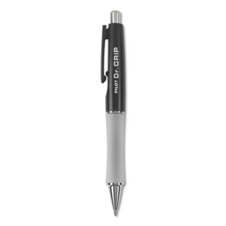 Pilot® Dr. Grip Retractable Ballpoint Pen, Medium 1mm, Black Ink, Black Barrel