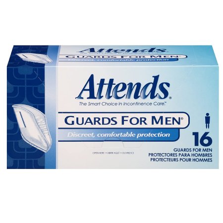 Attends Healthcare Products Bladder Control Pad Attends® Guards For Men® 5.9 X 12-1/2 Inch Light Absorbency Polymer Core One Size Fits Most Adult Male Disposable - M-580667-3158 - Case of 64