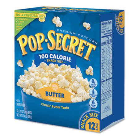 Pop Secret® Microwave Popcorn, Butter, 1.2 oz Bags, 12/Box