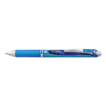 Pentel® EnerGel RTX Retractable Gel Pen, Medium 0.7 mm, Blue Ink, Blue/Gray Barrel