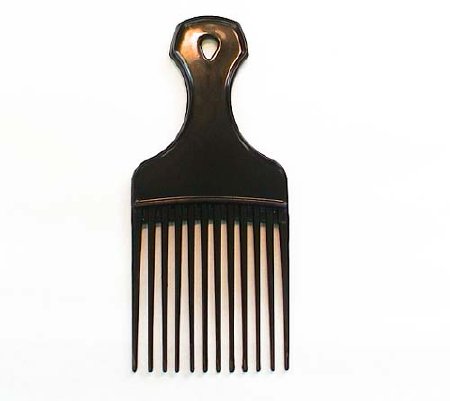 Cardinal Comb & Brush Hair Pick Cardinal Medium Black Polypropylene