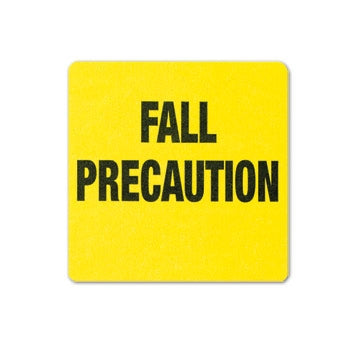 Carstens Pre-Printed Label Barkley® Advisory Label Yellow Autoclavable Fall Precaution Black Alert Label 2-1/2 X 2-1/2 Inch - M-580894-4846 - Roll of 100