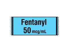Shamrock Scientific Drug Label Shamrock Anesthesia Label FENTANYL 50 mcg / mL Blue 1/2 X 1 Inch - M-581479-1053 - Roll of 1