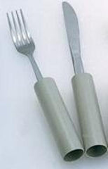 Alimed Fork Light Weight Gray Plastic Coated