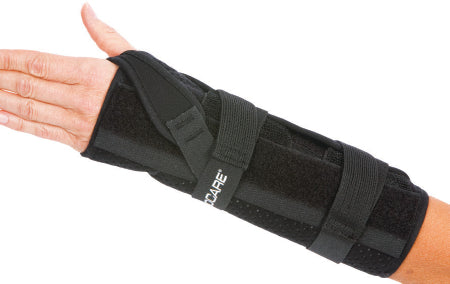 DJO Wrist / Forearm Brace ProCare® Quick-Fit® Aluminum / Foam / Nylon Left Hand Black One Size Fits Most