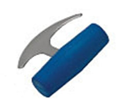 Patterson Medical Supply Rocker Knife T-Grip Bendable Blue Stainless Steel / Plastisol™ Coated
