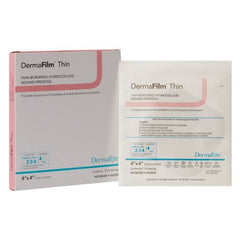 DermaRite Industries Hydrocolloid Dressing DermaFilm® 4 X 4 Inch Square Sterile