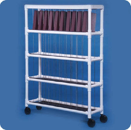 IPU Rack Cart PVC 37H X 28W X 18D Inch White