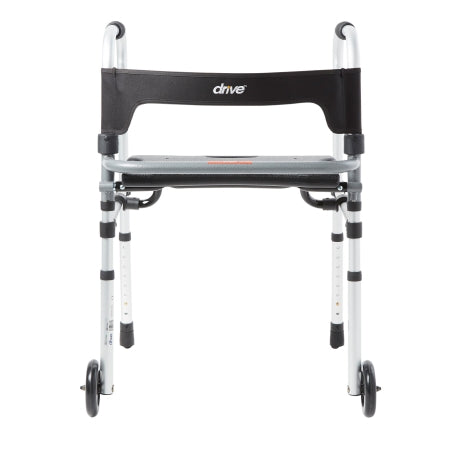 Drive Medical Dual Release Folding Walker Adjustable Height Clever-Lite LS Aluminum Frame 300 lbs. Weight Capacity 29-1/2 to 39 Inch Height