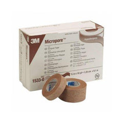 3M Medical Tape 3M™ Micropore™ Skin Friendly Paper 1/2 Inch X 10 Yard Tan NonSterile