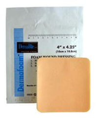 DermaRite Industries Foam Dressing DermaFoam® 6 X 6 Inch Square Non-Adhesive without Border Sterile