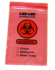 Elkay Plastics Specimen Transport Bag with Document Pouch Lab-Loc® 6 X 9 Inch LDPE Zip Closure Biohazard Symbol / Storage Instructions NonSterile