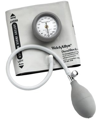 Welch Allyn Aneroid Sphygmomanometer with Cuff DuraShock® 2-Tube Pocket Size Hand Held Adult Size 13 Cuff
