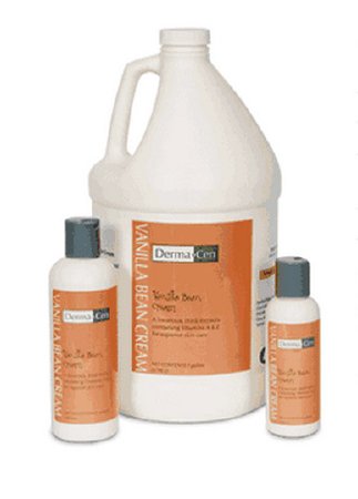 Central Solutions Hand and Body Moisturizer DermaCen Vanilla Bean Cream 8.5 oz. Bottle Vanilla Scent Cream CHG Compatible