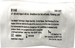 ICU Medical Extension Set 12 Inch Tubing Without Port DEHP-Free - M-585568-1702 - Case of 50