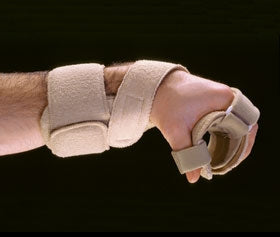 Alimed Wrist / Hand / Thumb Splint Orthosis AliMed® Omni Progressive™ Low Profile Aluminum / Foam / Terry Cloth Right Hand Beige Standard