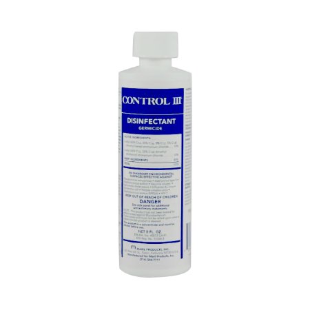 Maril Products Control III® Surface Disinfectant Cleaner Ammoniated Liquid Concentrate 8 oz. Bottle Mild Scent NonSterile - M-586056-2033 - Case of 12
