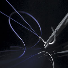 Tissue Seal LLC Suture with Needle MonoPlus® Absorbable Uncoated Violet Suture Monofilament Polydioxanone Size 4 - 0 70 cm Suture 1-Needle 17 mm Length 1/2 Circle Round Bodied Needle with Taper Point